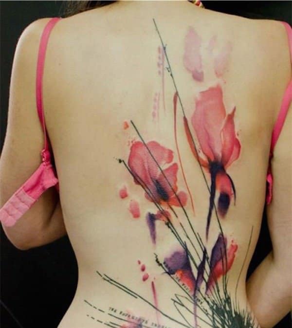 tatuajes de flores en la espalda 9 -