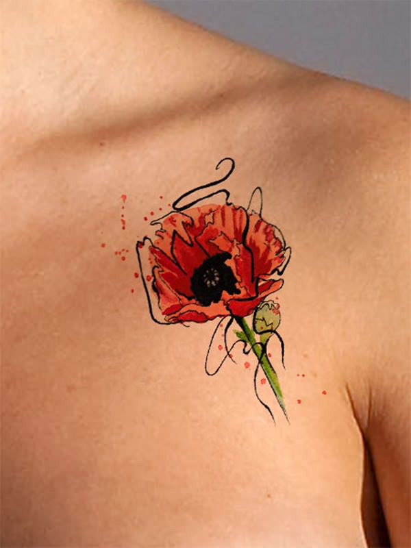 tatuajes de flores para mujeres 9 -