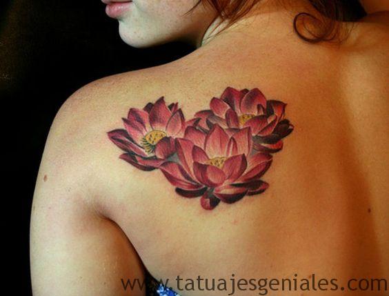 tatuajes flor de loto en 3D