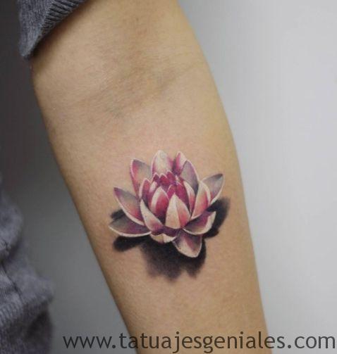 tatuajes flor de loto en 3D