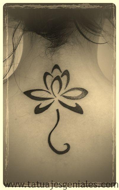 tatuajes de tribal de flor de loto