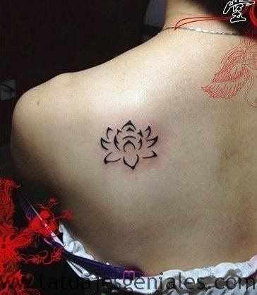 tatuajes de tribal de flor de loto