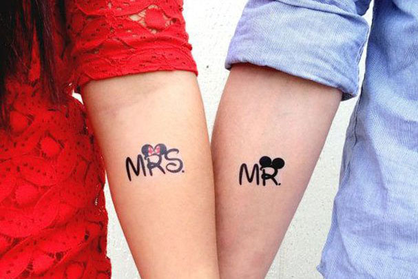 tatuajes para parejas mickey -