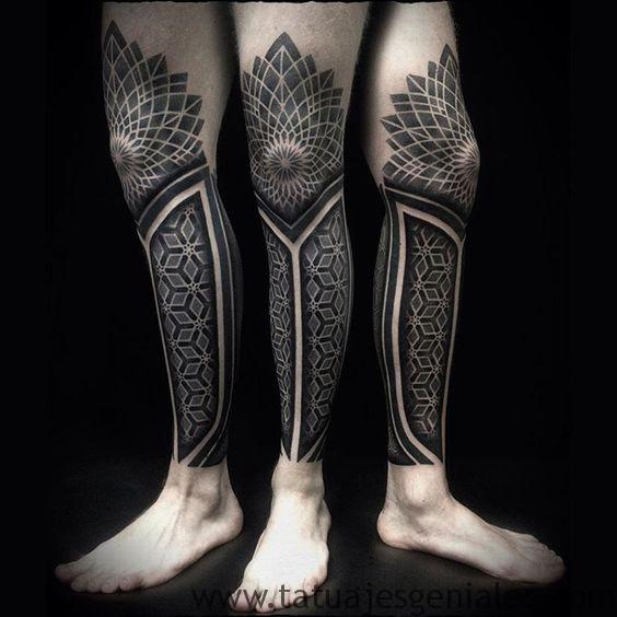 tatuajes pierna tribales 2 -