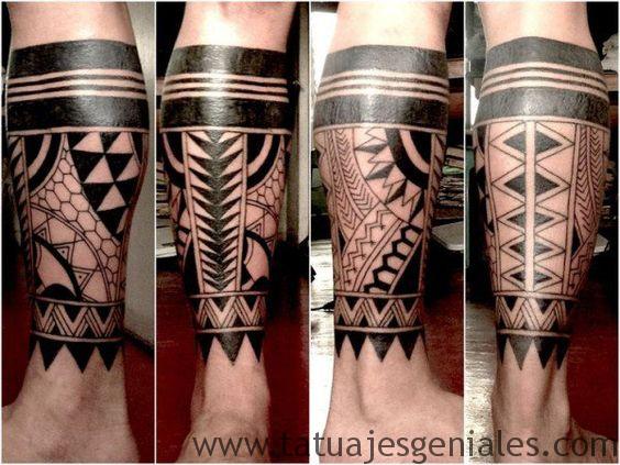 tatuajes pierna tribales 3 -