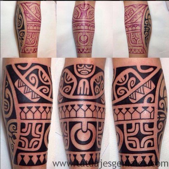 tatuajes pierna tribales 6 -