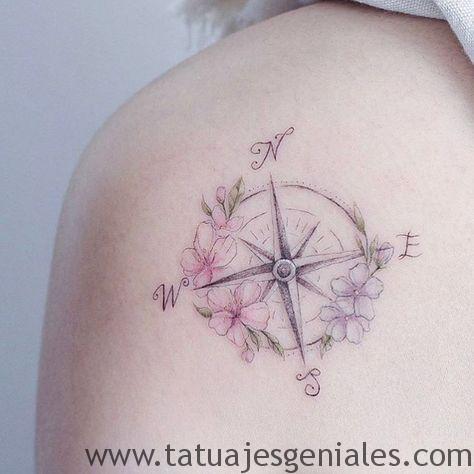 tatuajes rosa nautica mujer 4 -