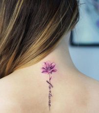 con flores 2 - Tatuajes de ESTRELLAS