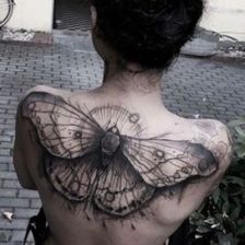 mariposas en la espalda 4 - Tatuajes de ESTRELLAS