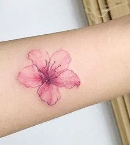 acuarela cerezo 1 - tatuajes de flor de cerezo