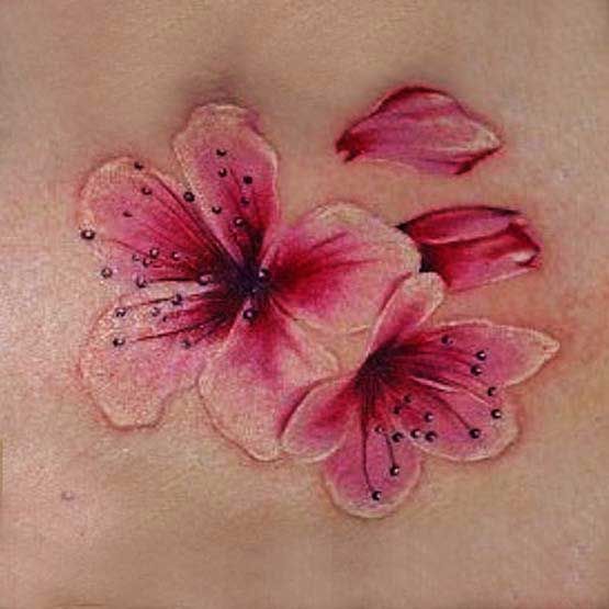 acuarela cerezo 2 - tatuajes de flor de cerezo