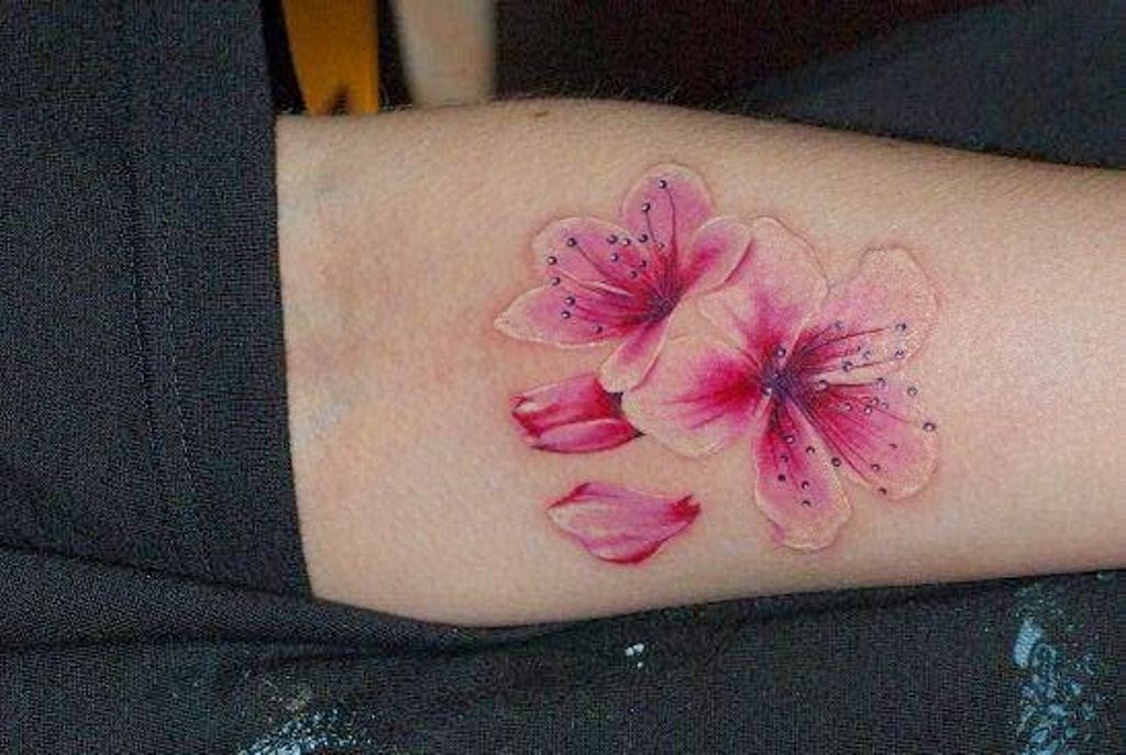 acuarela cerezo 7 - tatuajes de flor de cerezo