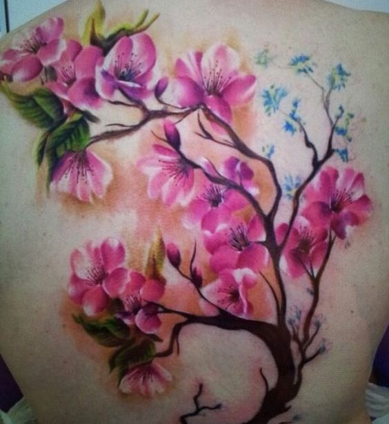 cerezo espalda 5 - tatuajes de flor de cerezo