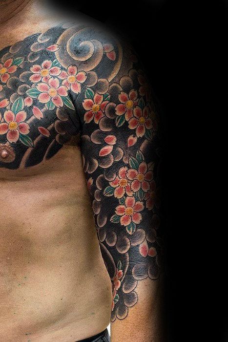 cerezo para hombres 4 - tatuajes de flor de cerezo