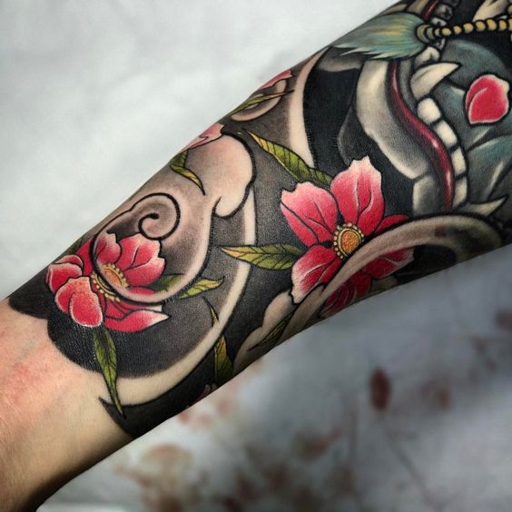 cerezo para hombres 6 - tatuajes de flor de cerezo