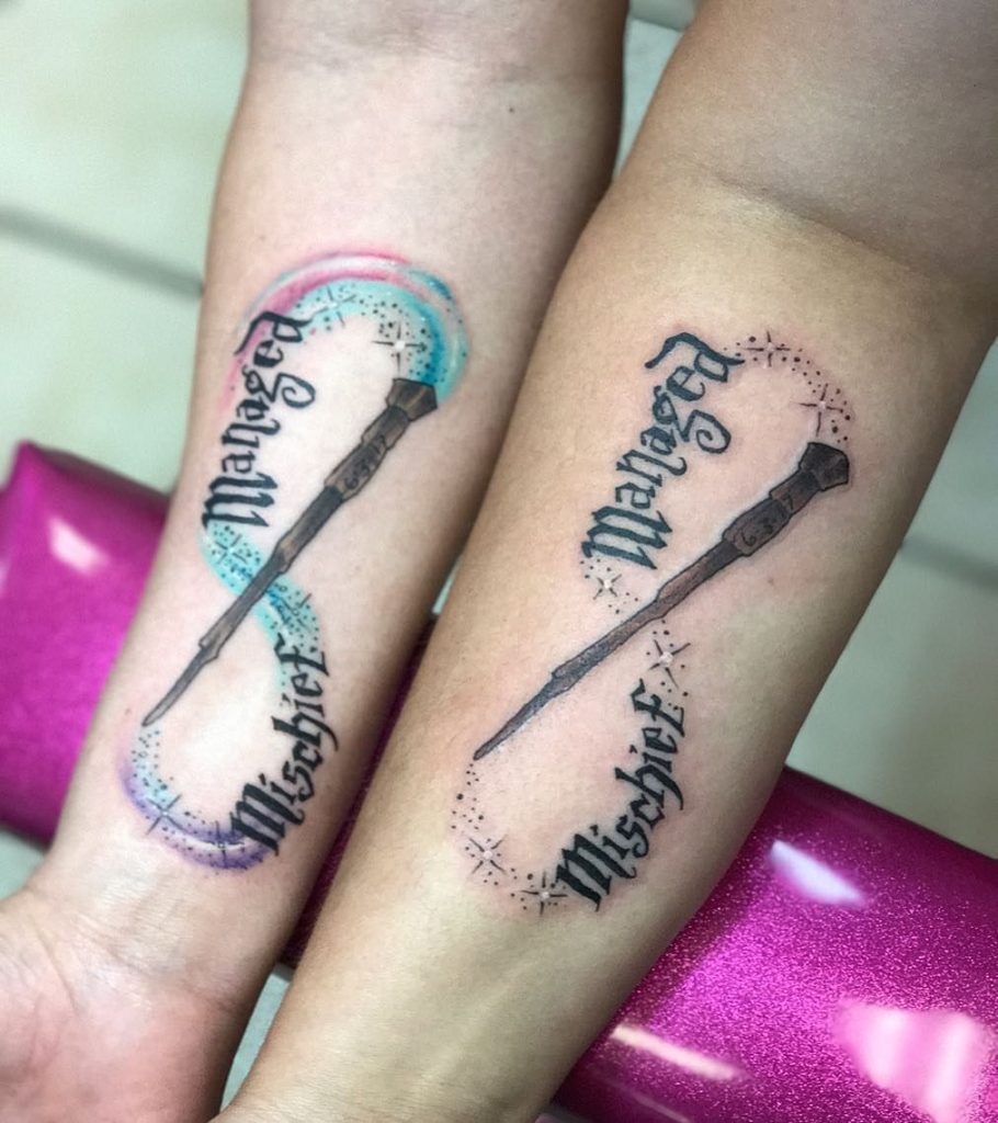 40 Originales Tatuajes de Harry Potter que todo fan quiere tener - Tatuajes Geniales para parejas 5 - Tatuajes de Harry Potter