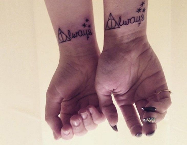 40 Originales Tatuajes de Harry Potter que todo fan quiere tener - Tatuajes Geniales para parejas 7 - Tatuajes de Harry Potter