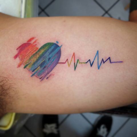 pulso cardiaco brazo 8 - Tatuajes de linea de la vida