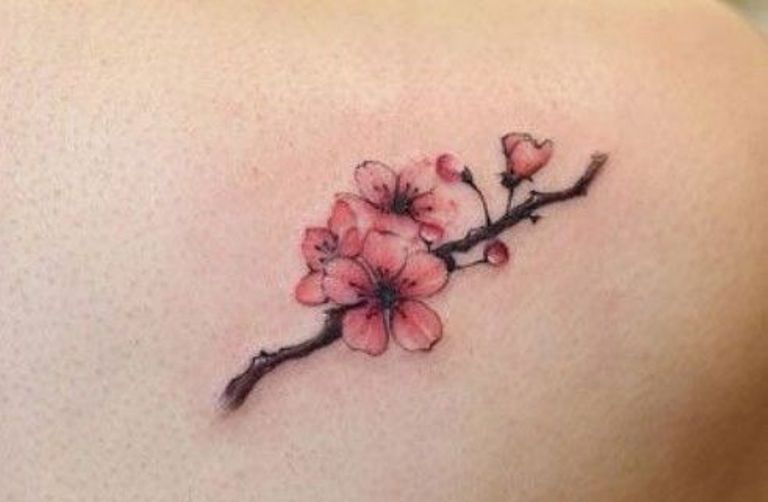 sakura pequeños 5 - tatuajes de flor de cerezo