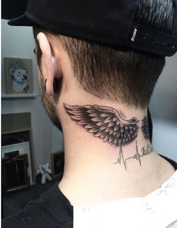 alas en cuello 4 - Tatuajes de alas