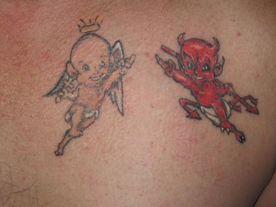 angels y demonios 1 - tatuajes de ángeles