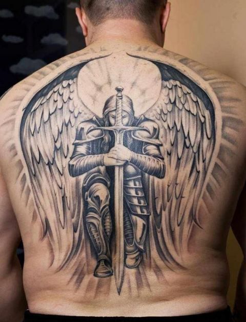 en la espalda 1 1 - tatuajes de ángeles