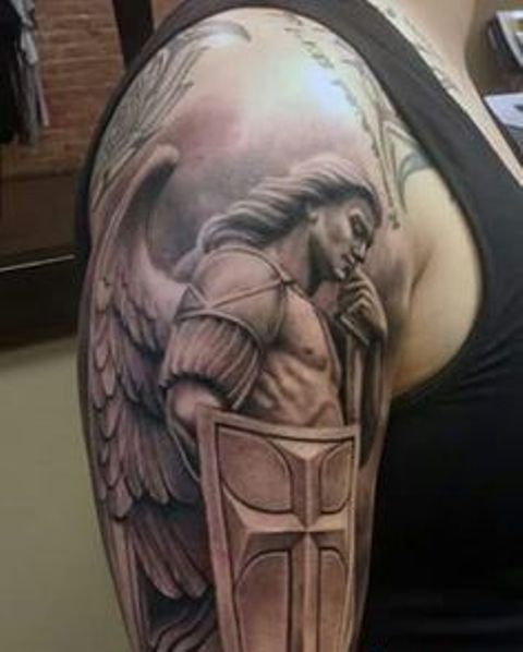 guerrero.jpgs en brazo 10 - tatuajes de ángeles