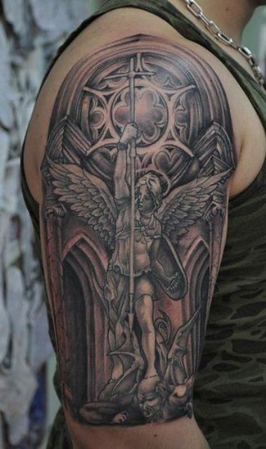 guerrero.jpgs en brazo 6 - tatuajes de ángeles