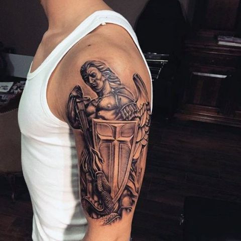 guerrero.jpgs en brazo 7 - tatuajes de ángeles