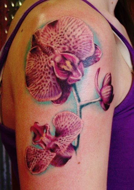 orquideas 3d 6 - tatuajes de orquídeas