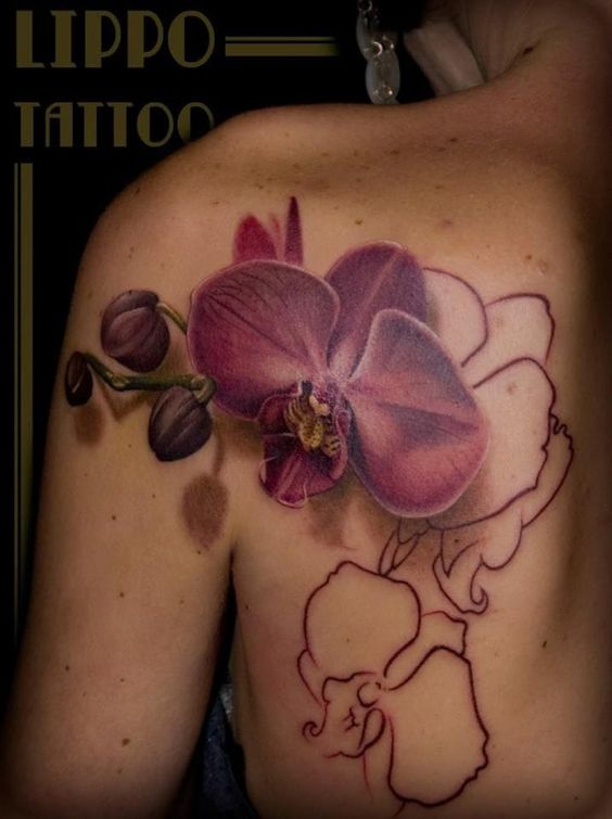 orquideas 3d 8 - tatuajes de orquídeas