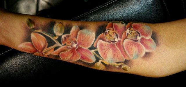 orquideas brazo 4 - tatuajes de orquídeas