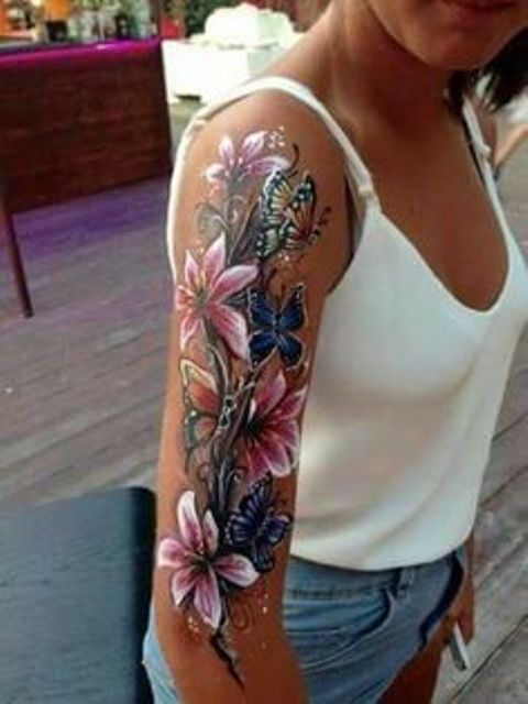 orquideas brazo 5 - tatuajes de orquídeas