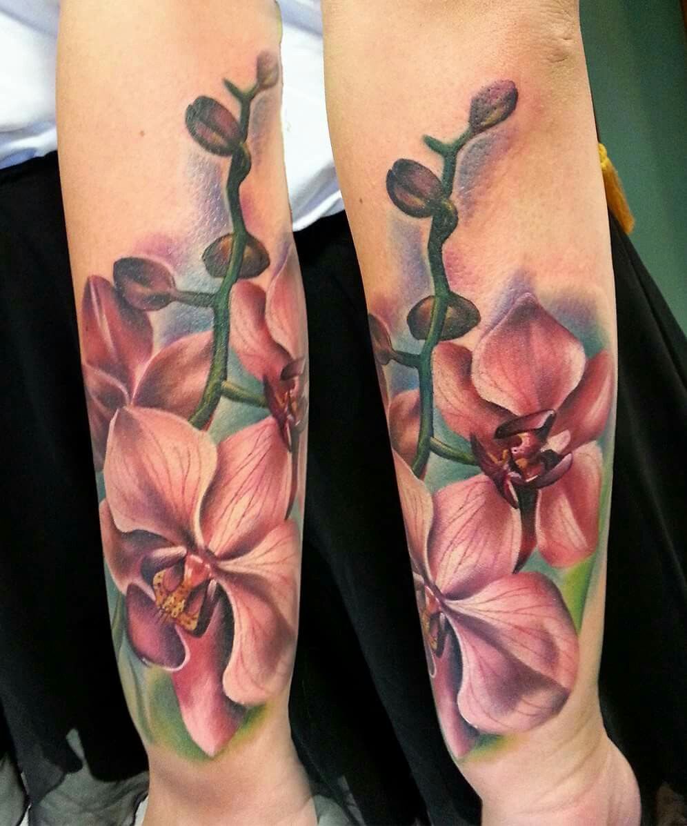 orquideas brazo 8 - tatuajes de orquídeas