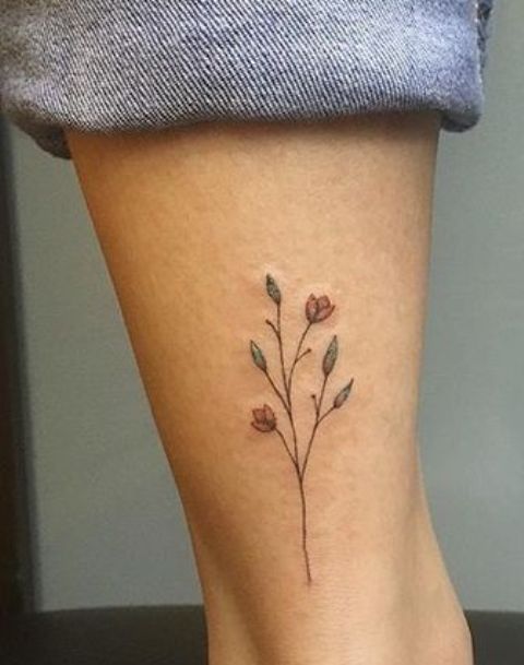 de flores 5 - Tatuajes minimalistas