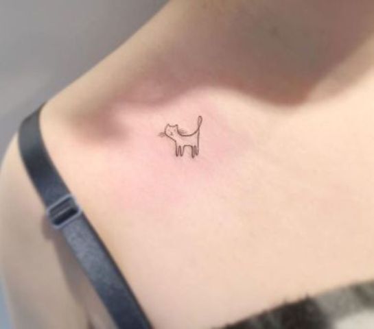 de gatos 6 - Tatuajes minimalistas