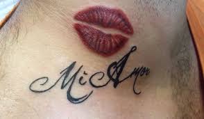 labios rojos rojos 3 - Tatuajes de labios