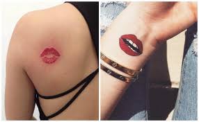 labios rojos rojos 4 - Tatuajes de labios