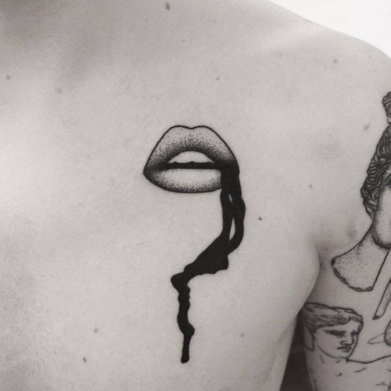 para hombres 4 - Tatuajes de labios