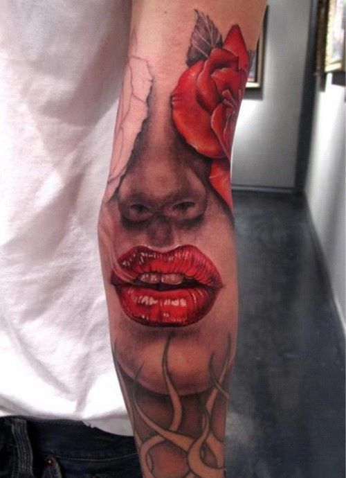 para hombres 7 - Tatuajes de labios