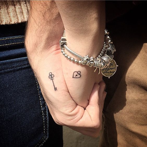 para parejas 1 - Tatuajes minimalistas