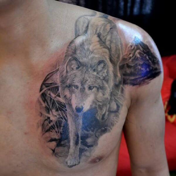 tatuajes de loboen acuarela significado de tatuajes de lobos 1 - tatuajes de lobos