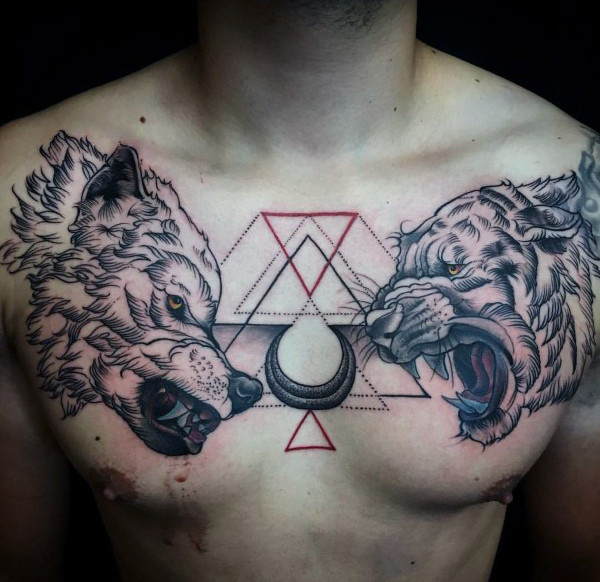 tatuajes lobo geométricos significado tattoo 2 - tatuajes de lobos