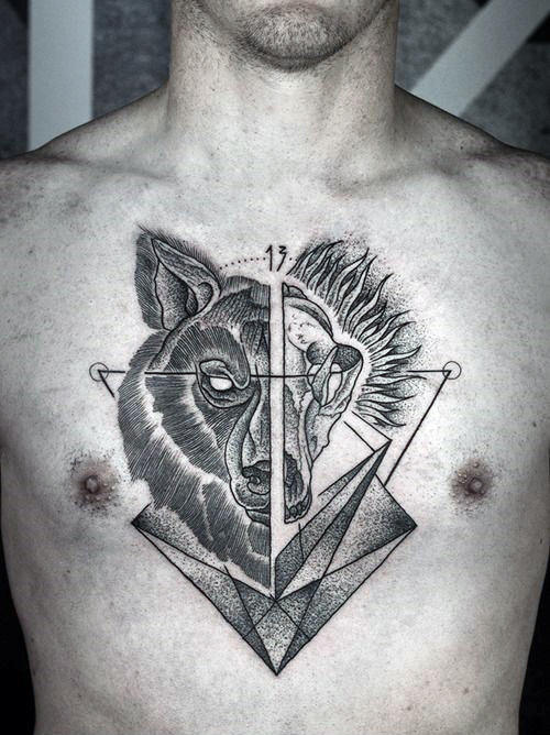 tatuajes lobo geométricos significado tattoo 4 - tatuajes de lobos