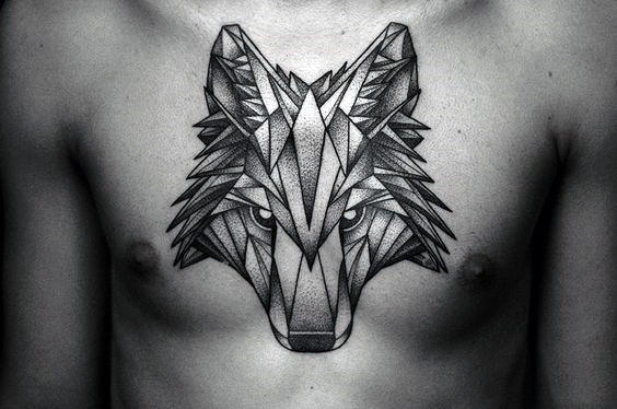 tatuajes lobo geométricos significado tattoo 5 - tatuajes para hombres