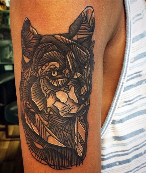 tatuajes lobo geométricos significado tattoo 6 - tatuajes de lobos