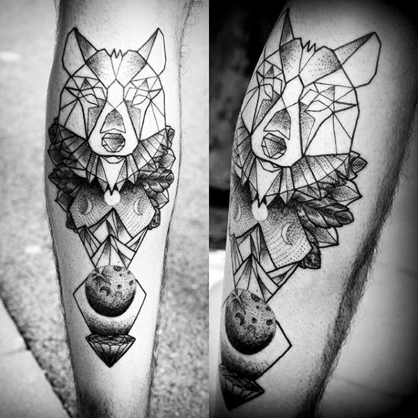 tatuajes lobo geométricos significado tattoo 7 - tatuajes de lobos