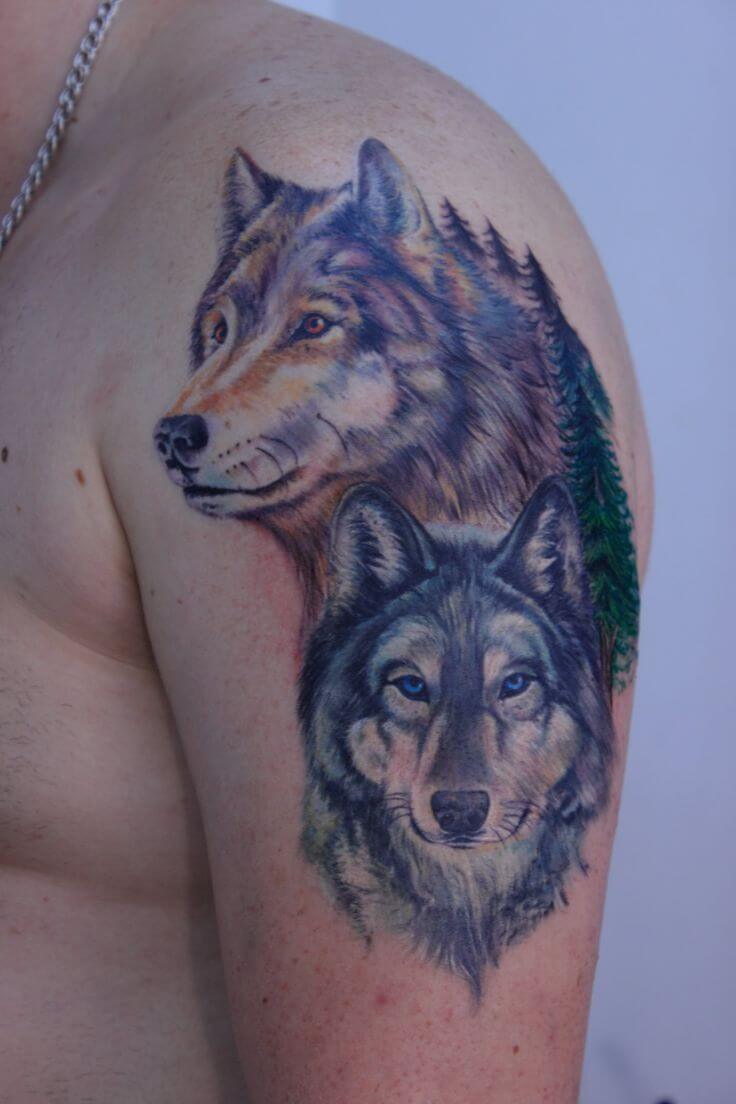 tatuajes lobos hombro 2 - tatuajes de lobos