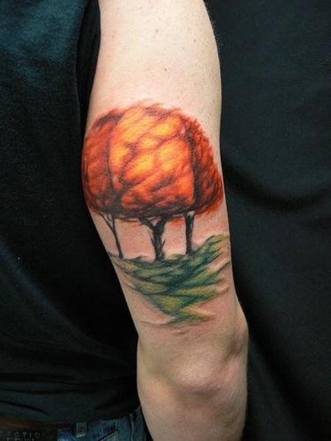 arboles a color 4 - tatuajes de árboles