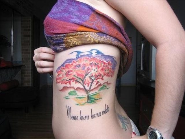 arboles a color 6 - tatuajes de árboles